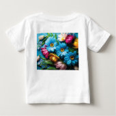 カラフル花 ベビーTシャツ (裏面)