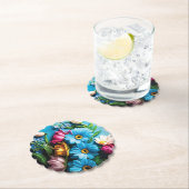 カラフル花 ペーパーコースター (インサイチュ)