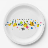 カラフル花 ペーパープレート (正面)