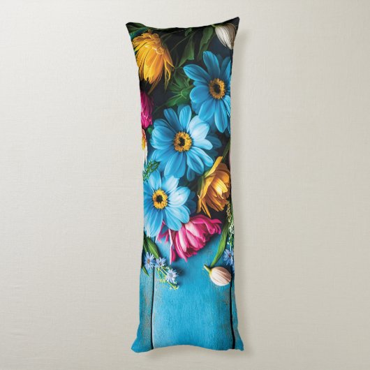 カラフル花 ボディピロー (裏面 (縦))