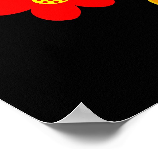 カラフル花 ポスター (角)