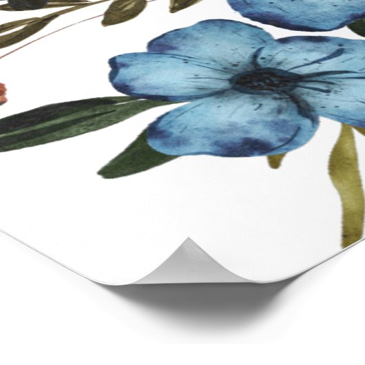 カラフル花 ポスター (角)