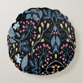 カラフル花 ラウンドクッション
