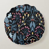 カラフル花 ラウンドクッション (裏面)