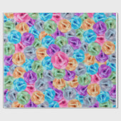 カラフル花 ラッピングペーパー (フラット)