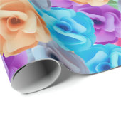 カラフル花 ラッピングペーパー (ロールコーナー)