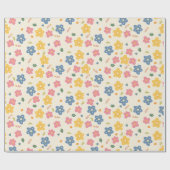 カラフル花 ラッピングペーパー (フラット)