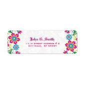 カラフル花 ラベル (正面)