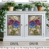 カラフル花、レース、素朴木DS5Lデコページ 薄葉紙