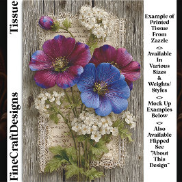 カラフル花、レース、素朴木DS5Lデコページ 薄葉紙