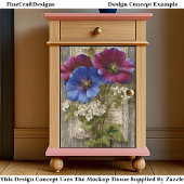 カラフル花、レース、素朴木DS5Rデコページ 薄葉紙