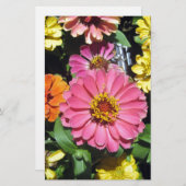 カラフル花 便箋 (正面/裏面)