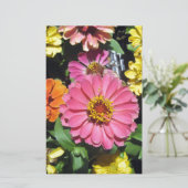 カラフル花 便箋 (スタンド正面)