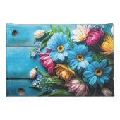 カラフル花 枕カバー (裏面-右)