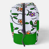 カラフル花、青い背景、緑 ドップキット (右)