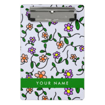 カラフル花、青い背景、緑