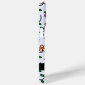 カラフル花、青い背景、黒 Case-Mate iPhoneケース (裏面 / 右)