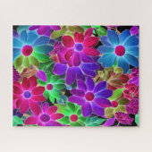カラフル花#229 - ジグソーパズル (横)