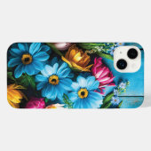 カラフル花 iPhoneケース (裏面横)