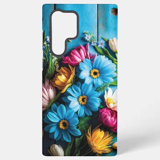 カラフル花 SAMSUNG GALAXYケース (裏面)