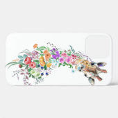 カラフル花Giraffe iPhoneケース Case-Mate iPhoneケース (裏面 (横))