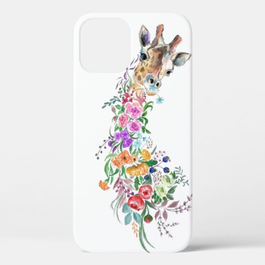 カラフル花Giraffe iPhoneケース Case-Mate iPhoneケース (裏面)