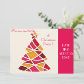 カラフル芸術品を気取ったクリスマスパーティー 招待状 (スタンド正面)