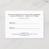 カラフル芸術的フローラエレガント紹介 紹介カード (裏面)