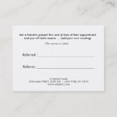 カラフル芸術的フローラエレガント紹介 紹介カード (裏面)