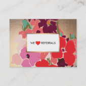 カラフル芸術的フローラエレガント紹介 紹介カード (正面)