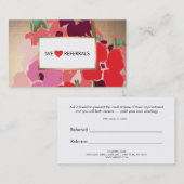 カラフル芸術的フローラエレガント紹介 紹介カード (正面/裏面)