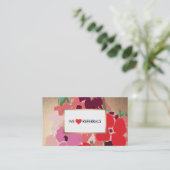 カラフル芸術的フローラエレガント紹介 紹介カード (スタンド正面)