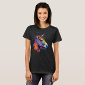 カラフル芸術的ポップ・アートの絵を描アル Tシャツ (正面フル)