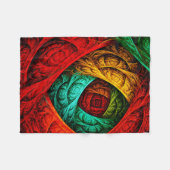 カラフル芸術的モダン抽象芸術の模様#09 フリースブランケット (正面(横))