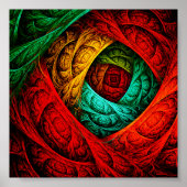 カラフル芸術的モダン抽象芸術の模様#09 ポスター (正面)