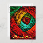 カラフル芸術的モダン抽象芸術の模様#09 ポストカード (正面/裏面)