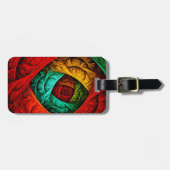 カラフル芸術的モダン抽象芸術の模様#09 ラゲッジタグ (正面横)