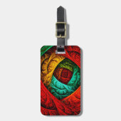 カラフル芸術的モダン抽象芸術の模様#09 ラゲッジタグ (正面縦)