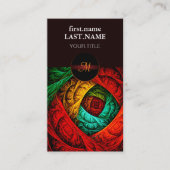 カラフル芸術的モダン抽象芸術の模様#09 名刺 (正面)