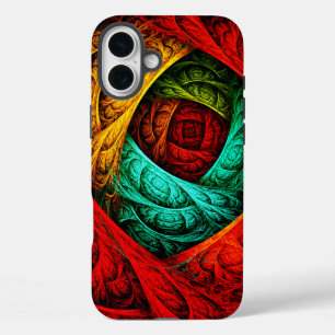 カラフル芸術的モダン抽象芸術の模様#09 iPhone 16 PLUSケース