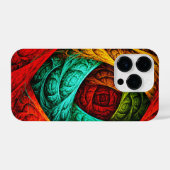 カラフル芸術的モダン抽象芸術の模様#09 iPhoneケース (裏面横)