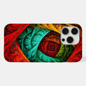 カラフル芸術的モダン抽象芸術の模様#09 iPhoneケース (裏面横)