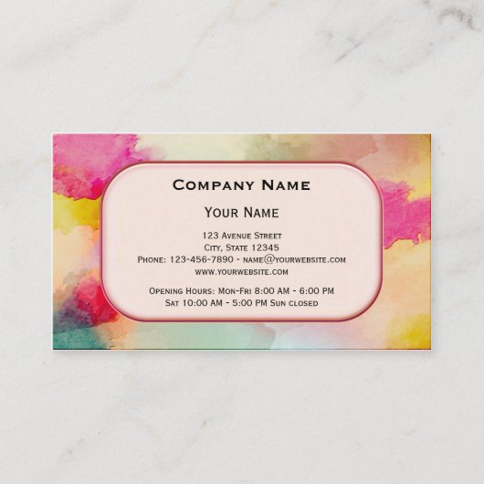 カラフル芸術的ロイヤリティパンチカード ロイヤリティカード (裏面)