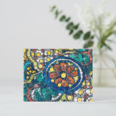 カラフル芸術的南西の陶芸青葉書 ポストカード (スタンド正面)