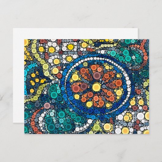 カラフル芸術的南西の陶芸青葉書 ポストカード (正面/裏面)