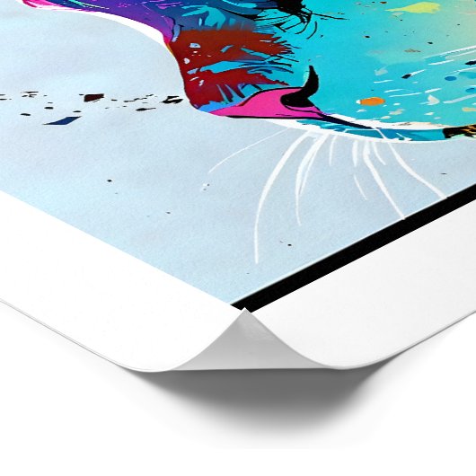 カラフル芸術的抽象芸術 ポスター (角)