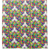 カラフル芸術的猫 シャワーカーテン (正面)