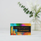 カラフル芸術的記者名刺 名刺 (スタンド正面)