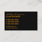 カラフル芸術的記者名刺 名刺 (裏面)