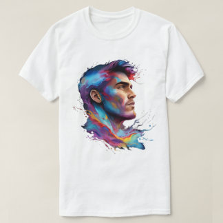 カラフル芸術的顔Tシャツ – ユニークデザイン Tシャツ